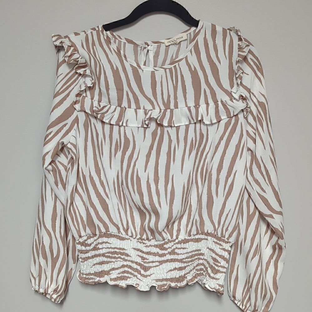 moa & moa Zebra Long Sleeve Blouse